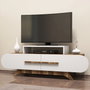Hanah Home Soporte de TV Nogal y Blanco